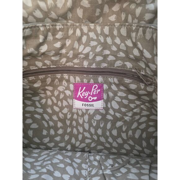 Fossil Key-Per Turquoise Quilted Messenger Bag Laptop Bag Crossbody - Picture 6 of 11